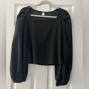 H&M Black Long Sleeve Blouse